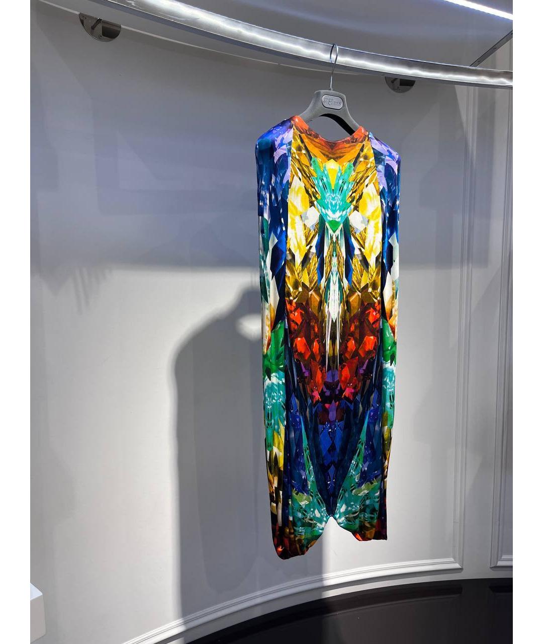 ALEXANDER MCQUEEN Мульти вискозное платье, фото 2