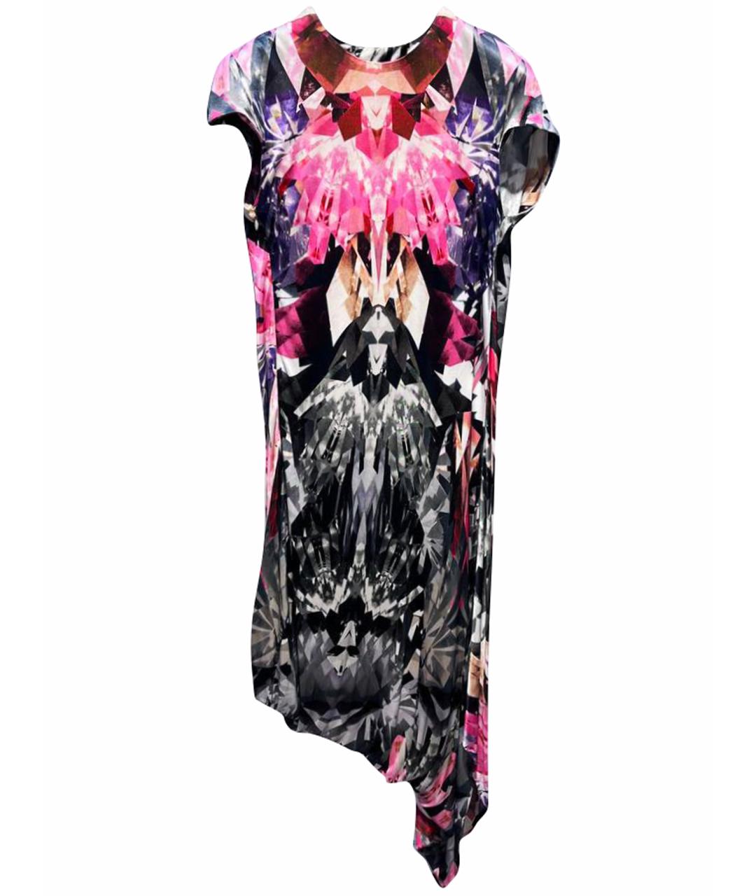 ALEXANDER MCQUEEN Мульти вискозное коктейльное платье, фото 1