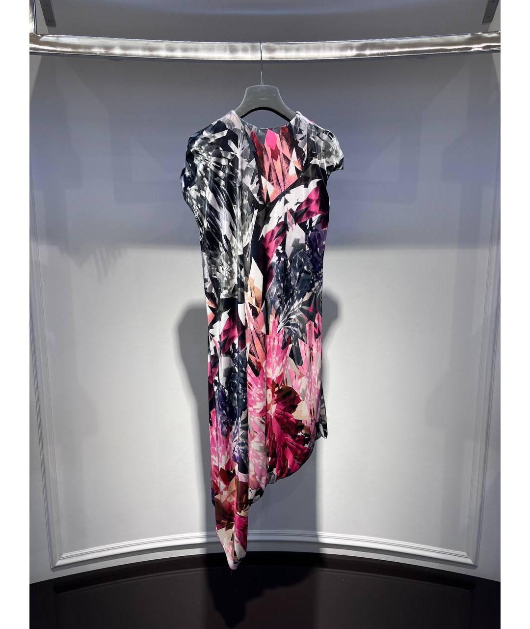 ALEXANDER MCQUEEN Мульти вискозное коктейльное платье, фото 3