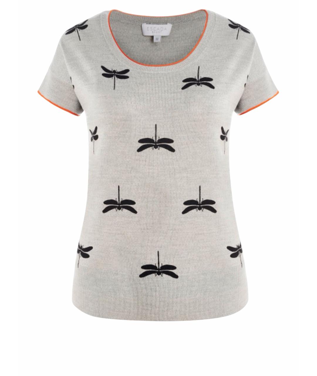 ESCADA Серая шерстяная футболка, фото 1