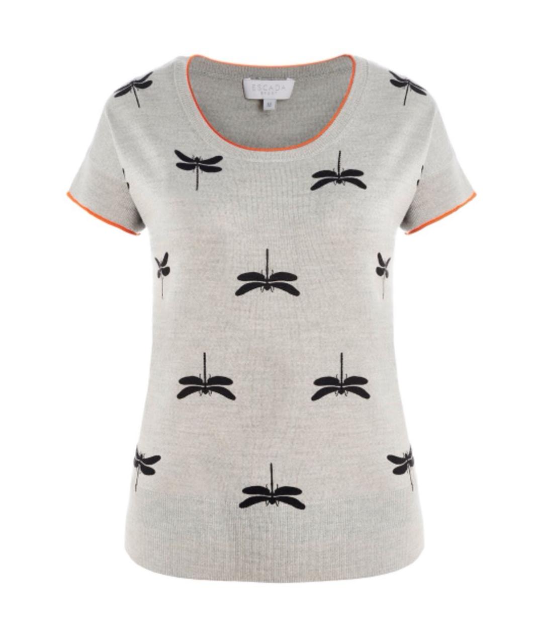 ESCADA Серая шерстяная футболка, фото 2