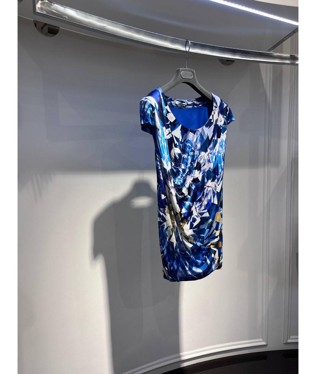 ALEXANDER MCQUEEN Синяя вискозная блузы, фото 2