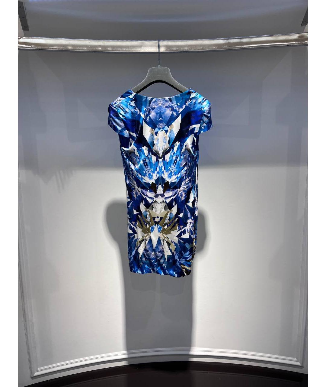 ALEXANDER MCQUEEN Синяя вискозная блузы, фото 3