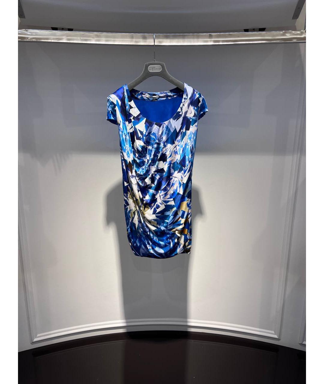 ALEXANDER MCQUEEN Синяя вискозная блузы, фото 4