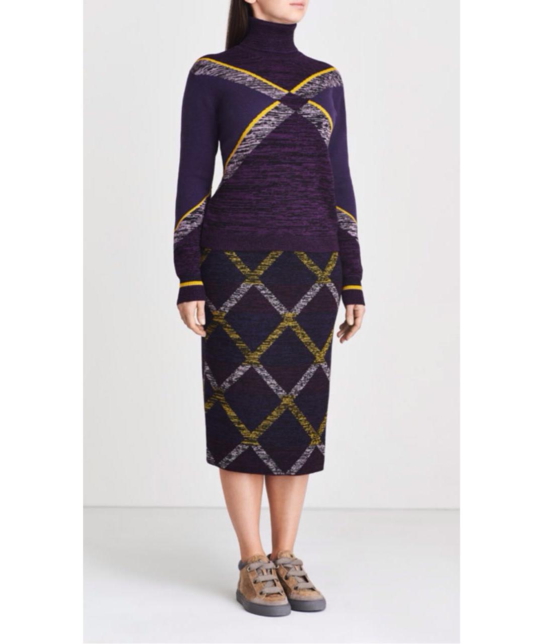 ESCADA Фиолетовый шерстяной костюм с юбками, фото 3