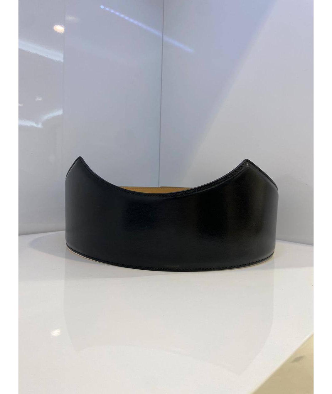 ALEXANDER MCQUEEN Черный кожаный ремень, фото 4