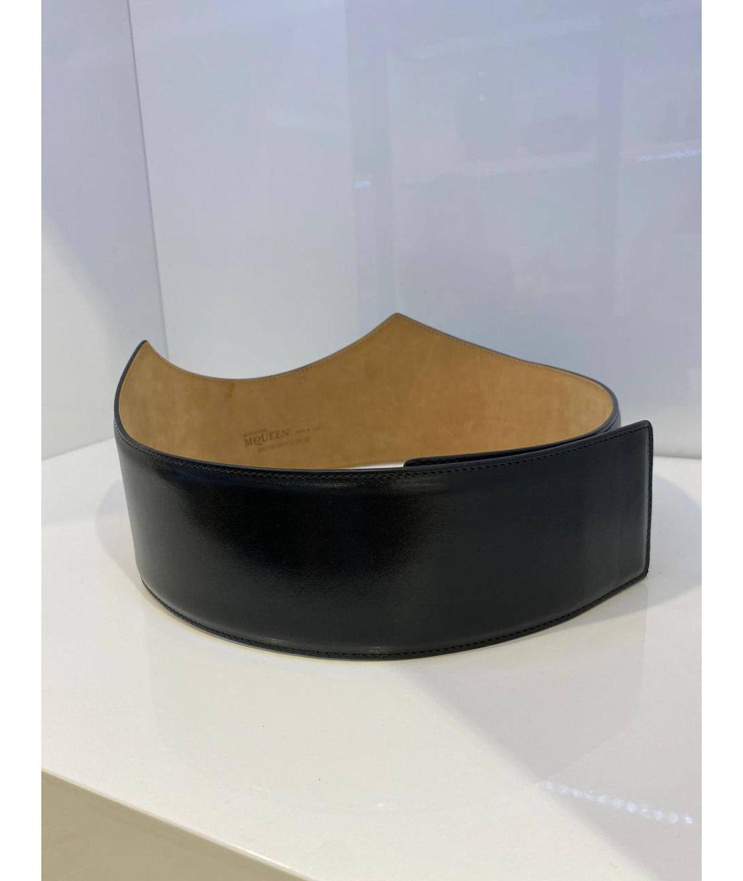 ALEXANDER MCQUEEN Черный кожаный ремень, фото 2