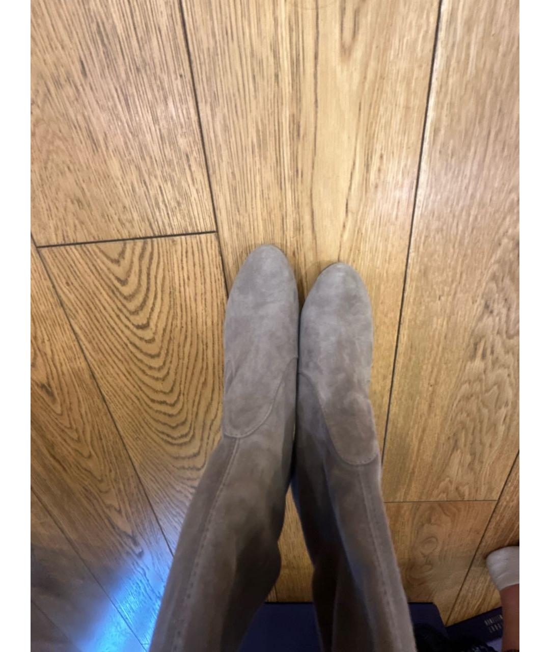 STUART WEITZMAN Серые замшевые ботфорты, фото 3