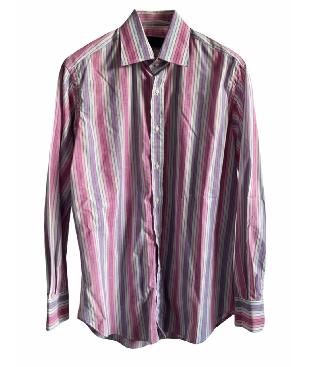 ETRO Розовая хлопковая классическая рубашка, фото 1