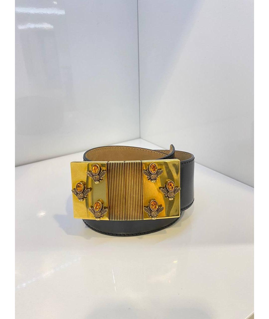 ALEXANDER MCQUEEN Черный кожаный ремень, фото 2