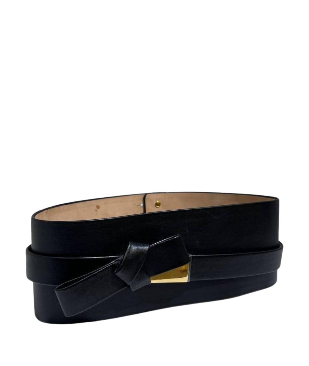 ALEXANDER MCQUEEN Черный кожаный ремень, фото 1