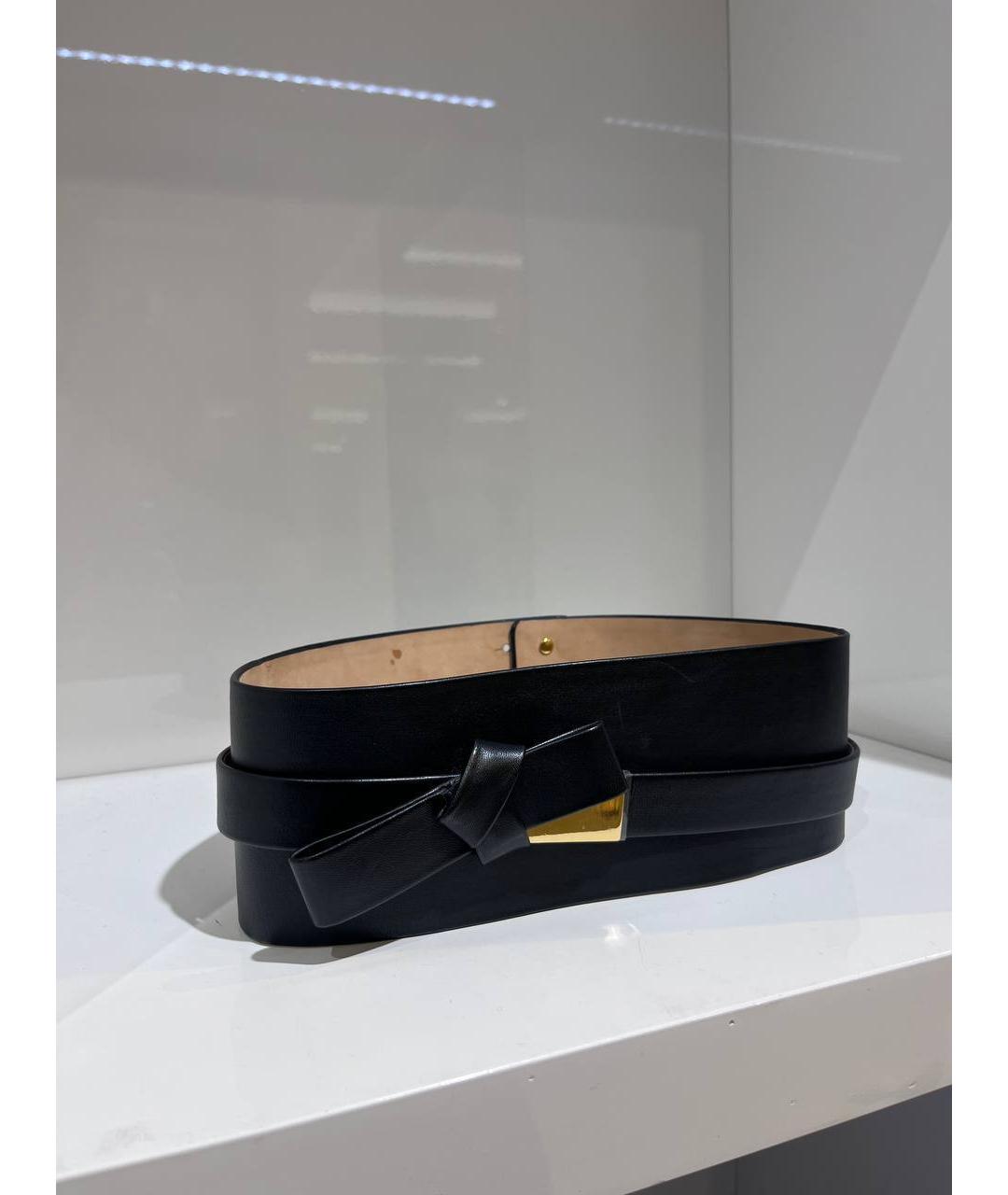 ALEXANDER MCQUEEN Черный кожаный ремень, фото 4