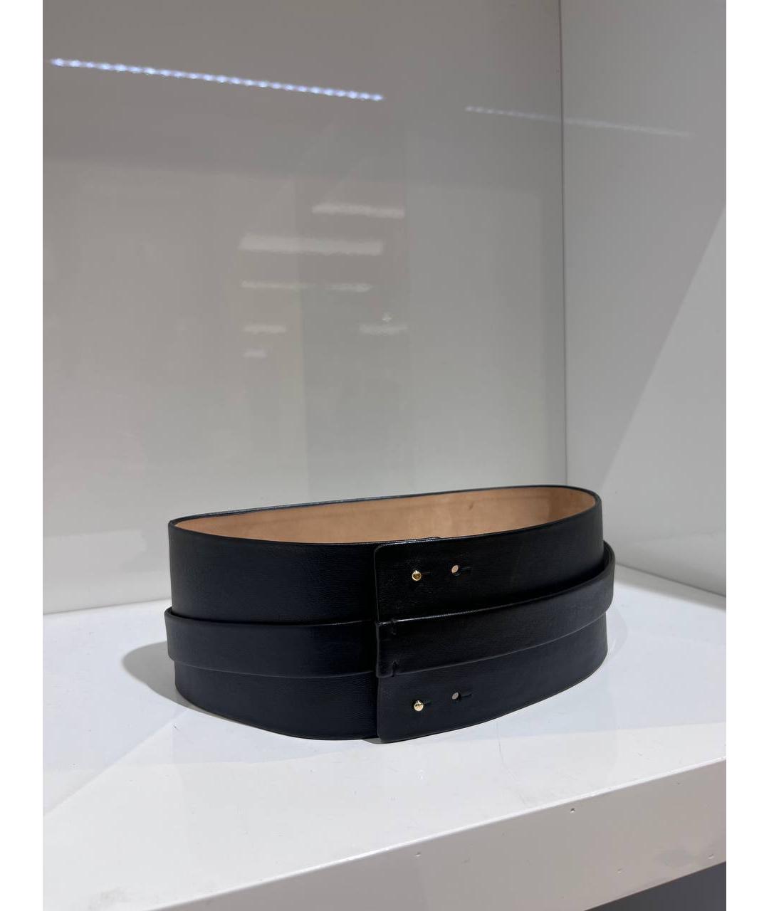 ALEXANDER MCQUEEN Черный кожаный ремень, фото 3