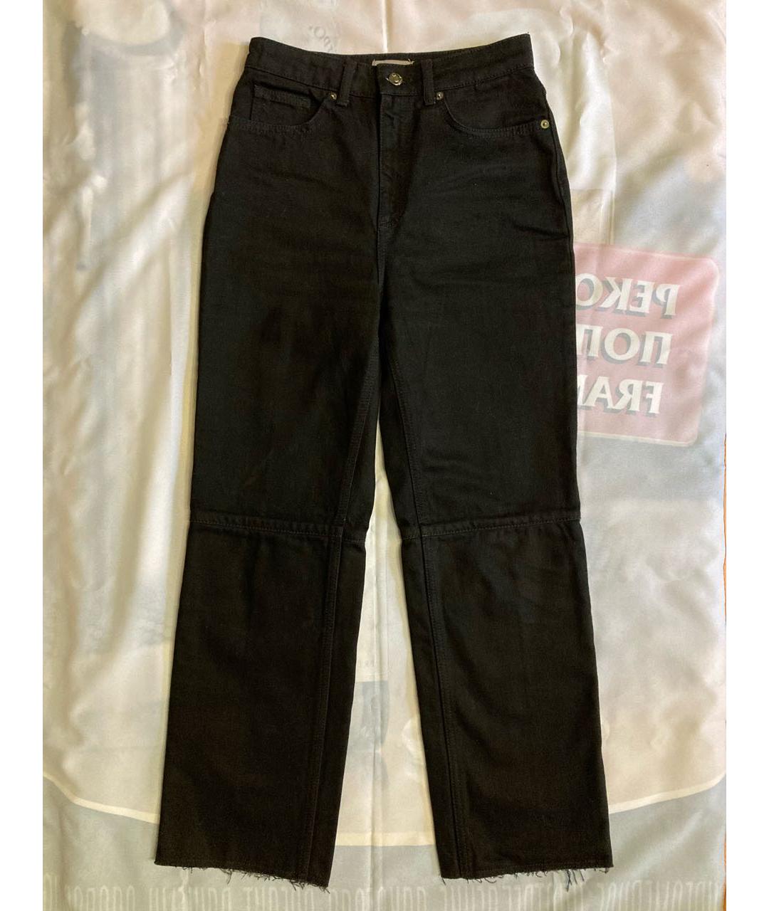 12 STOREEZ Черные хлопковые прямые джинсы, фото 5