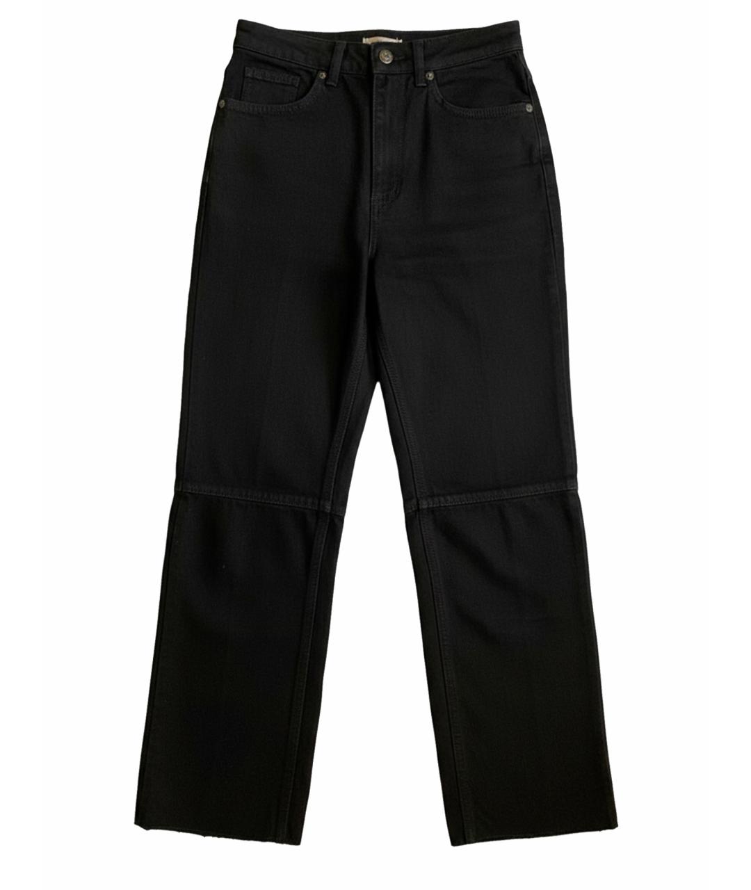12 STOREEZ Черные хлопковые прямые джинсы, фото 1