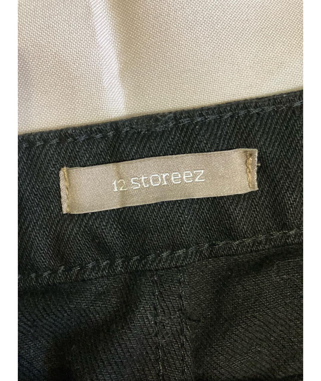 12 STOREEZ Черные хлопковые прямые джинсы, фото 3