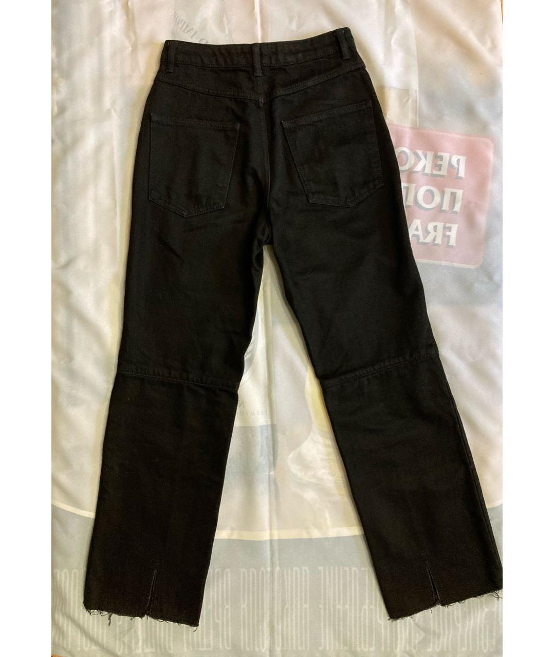 12 STOREEZ Черные хлопковые прямые джинсы, фото 2