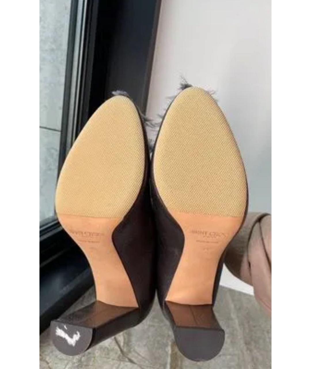 JIMMY CHOO Серебряные кожаные ботильоны, фото 5