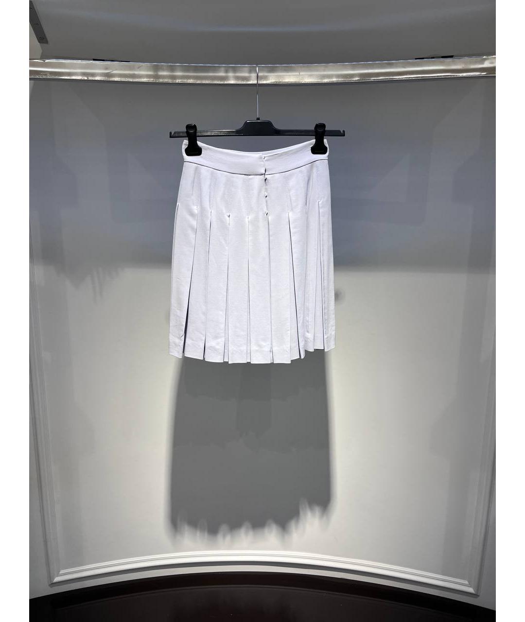 ALEXANDER MCQUEEN Белая ацетатная юбка мини, фото 3