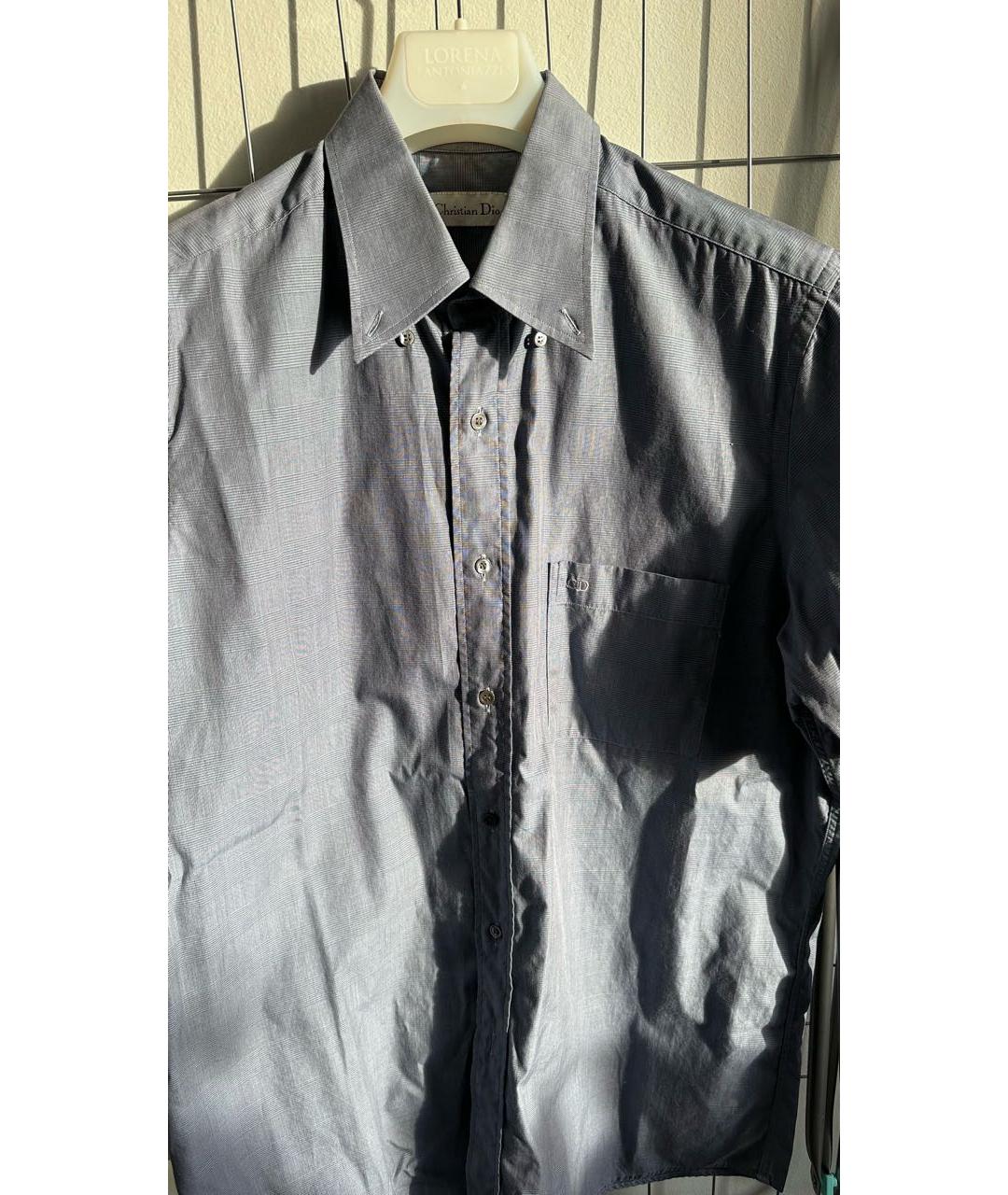 CHRISTIAN DIOR Синяя хлопковая кэжуал рубашка, фото 5