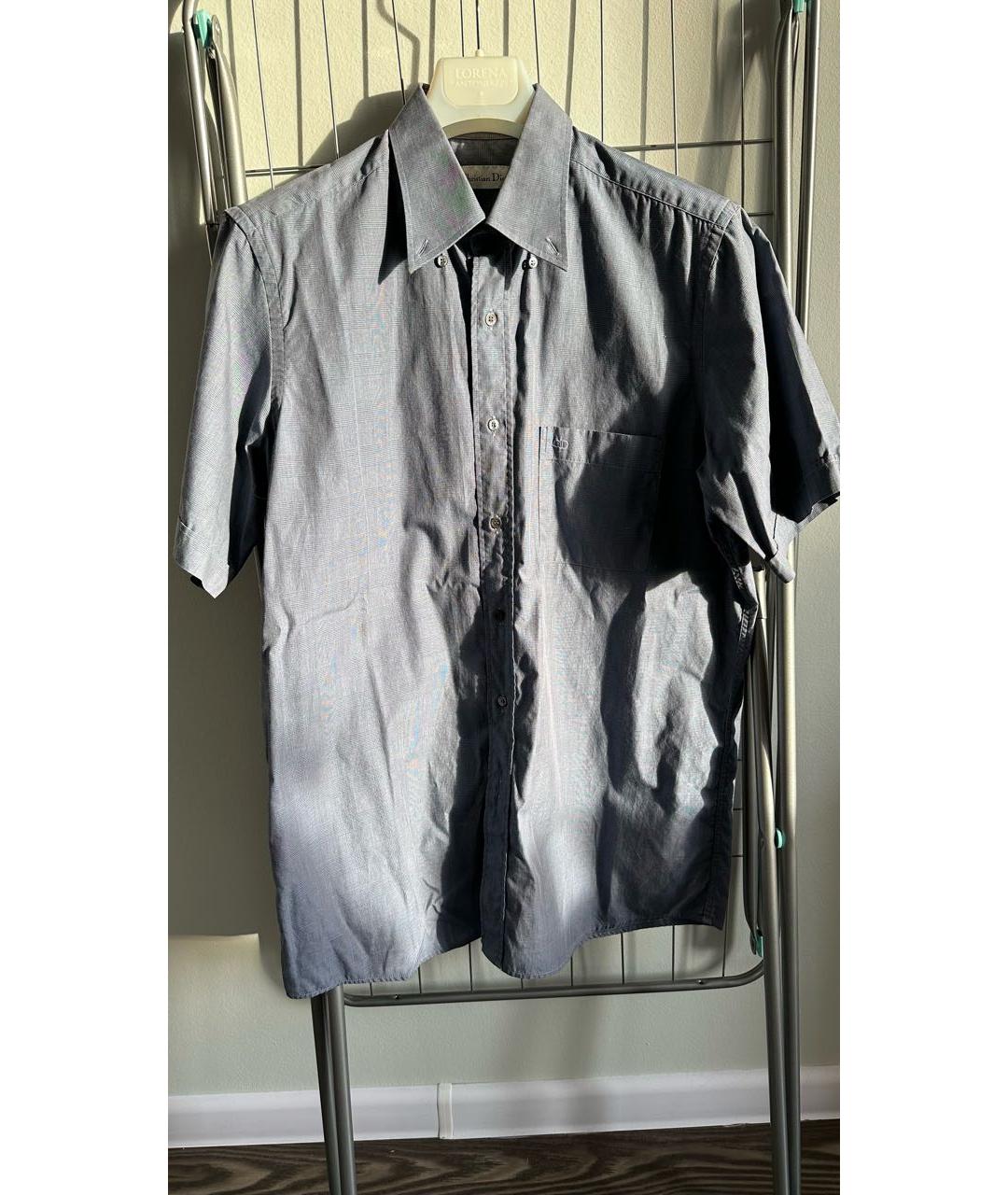 CHRISTIAN DIOR Синяя хлопковая кэжуал рубашка, фото 8