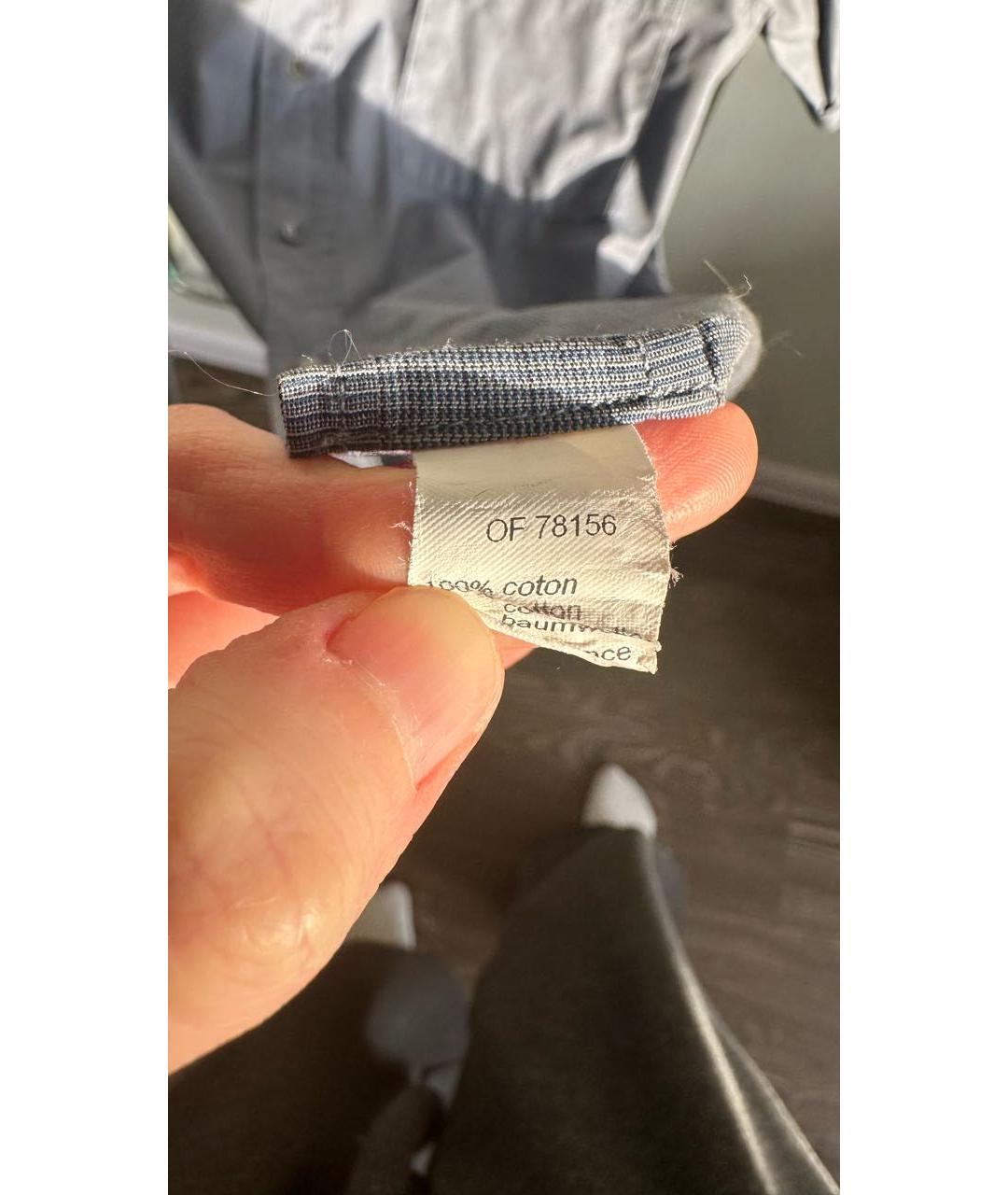 CHRISTIAN DIOR Синяя хлопковая кэжуал рубашка, фото 7