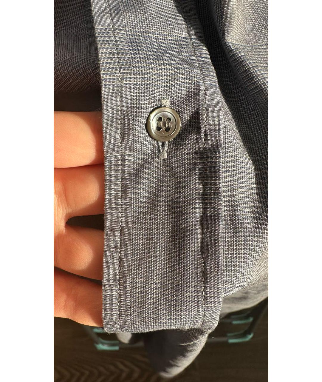 CHRISTIAN DIOR Синяя хлопковая кэжуал рубашка, фото 4