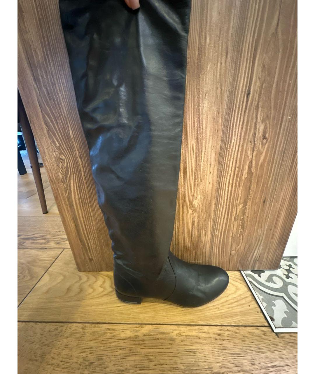 PRADA Черные кожаные сапоги, фото 7
