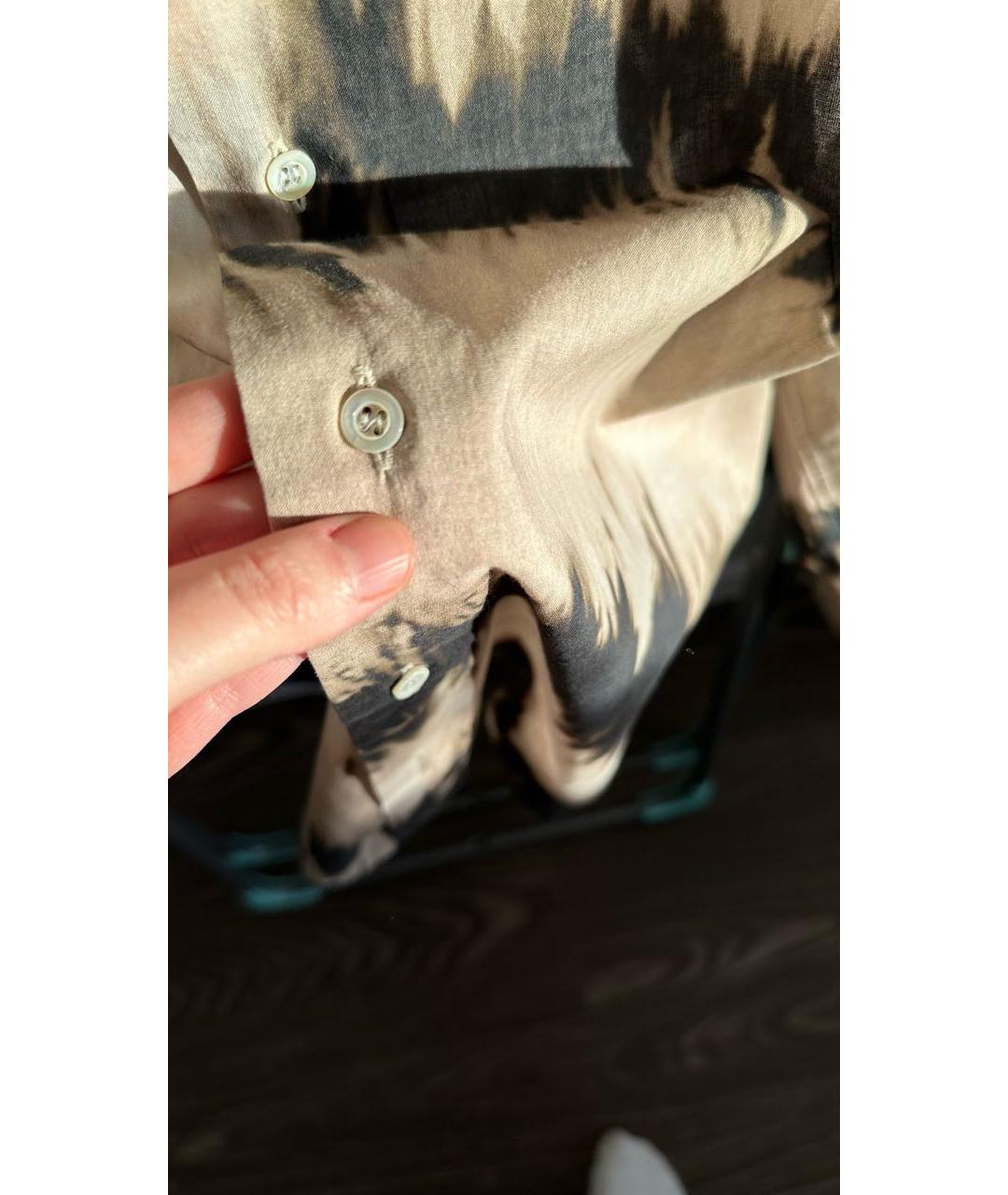 VALENTINO Бежевая хлопковая кэжуал рубашка, фото 6