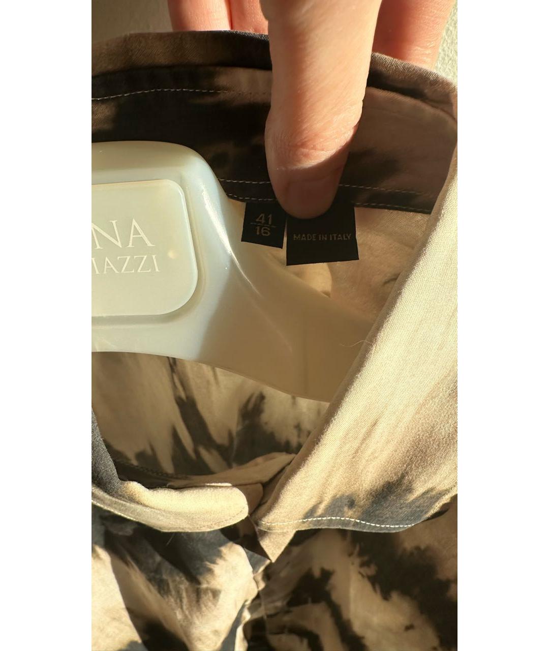 VALENTINO Бежевая хлопковая кэжуал рубашка, фото 7