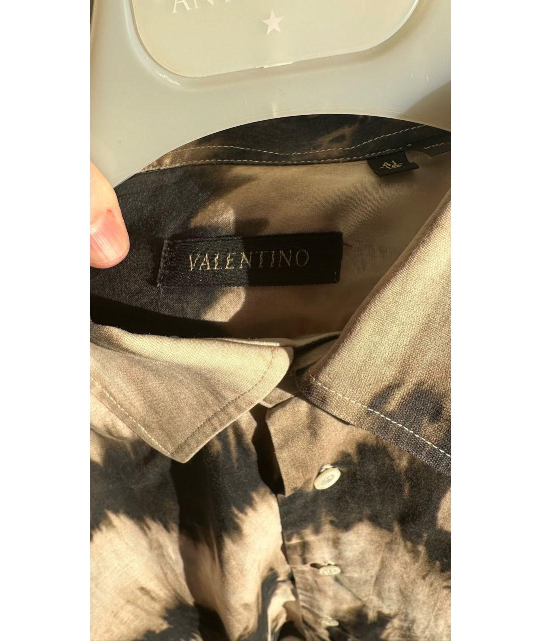 VALENTINO Бежевая хлопковая кэжуал рубашка, фото 4