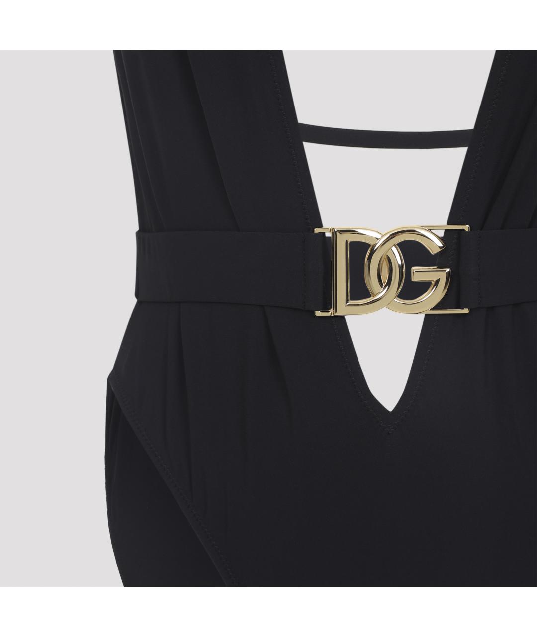 DOLCE&GABBANA Черный полиамидовый купальник, фото 5