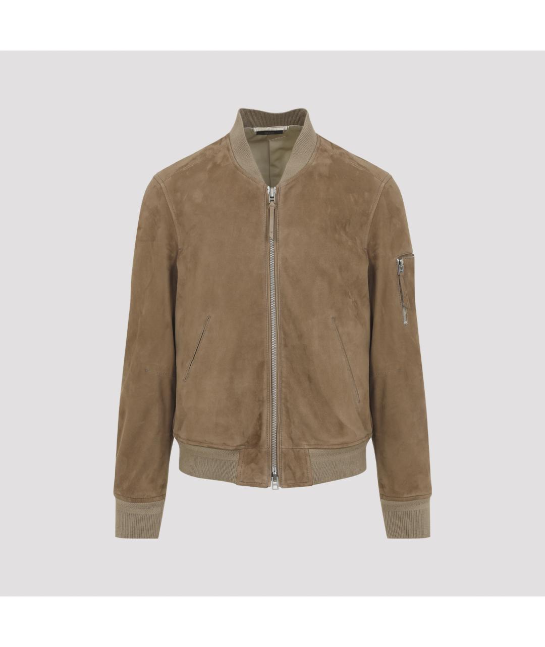 TOM FORD Бежевая замшевая куртка, фото 2