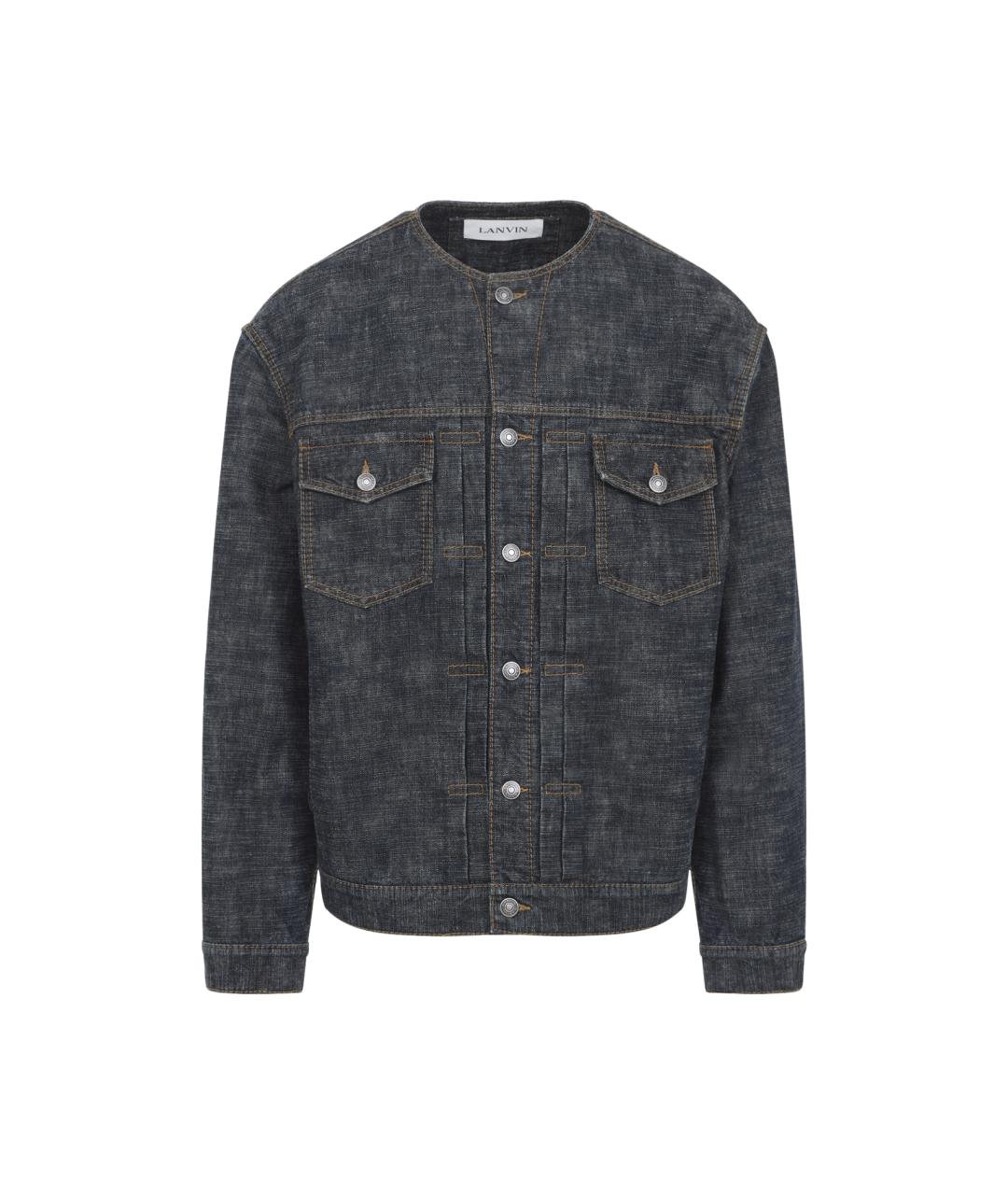 LANVIN Синяя хлопковая куртка, фото 1