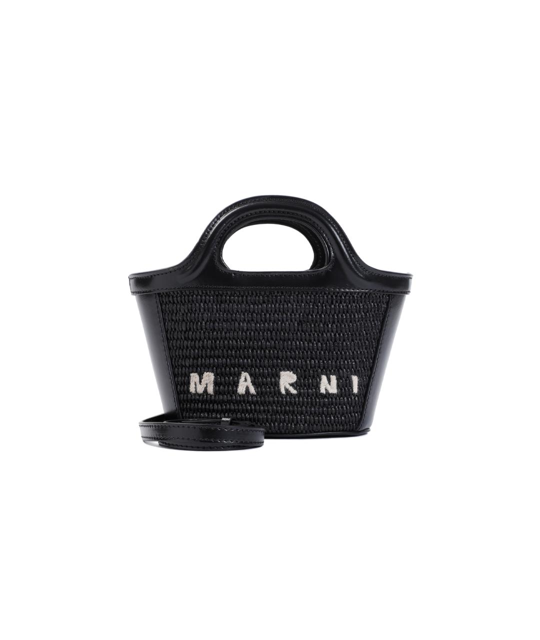 MARNI Черная хлопковая сумка тоут, фото 1