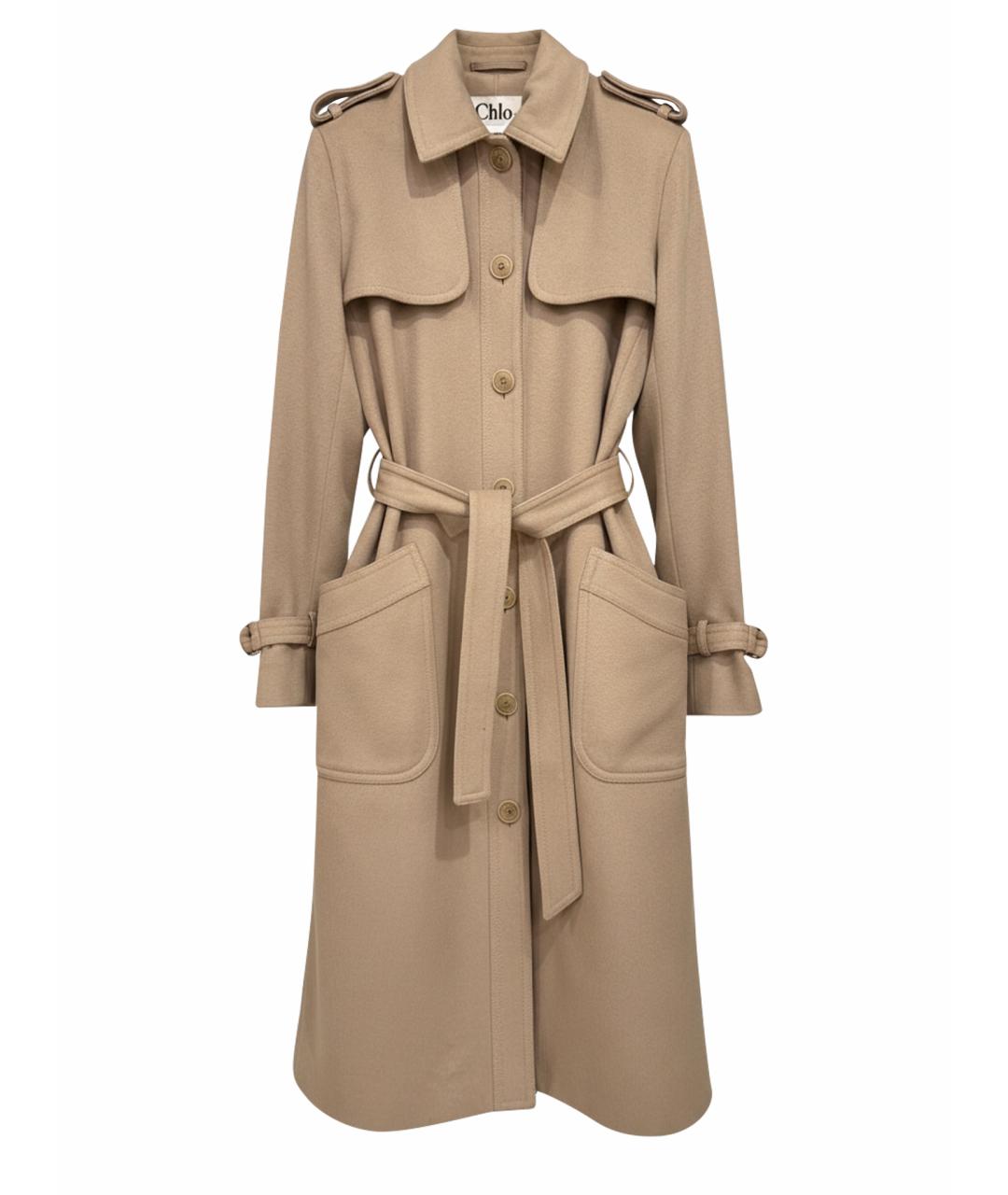 CHLOE Бежевое шерстяное пальто, фото 1