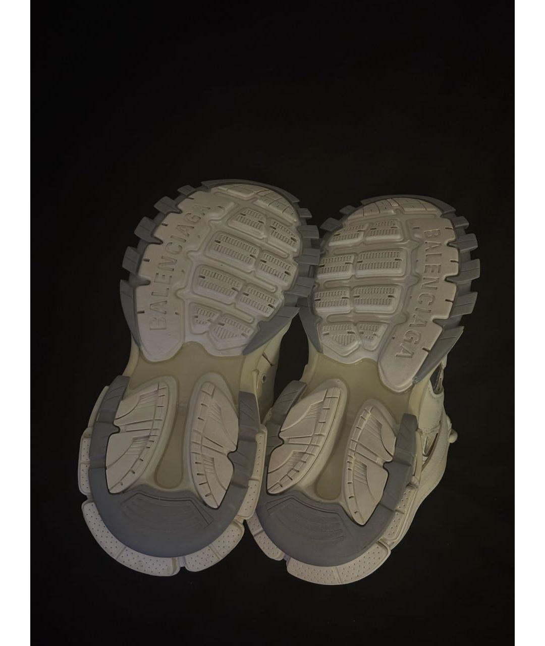 BALENCIAGA Белые кожаные кроссовки, фото 5