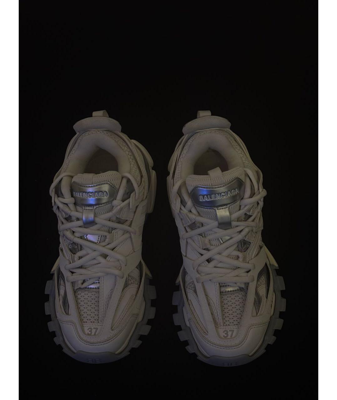 BALENCIAGA Белые кожаные кроссовки, фото 2