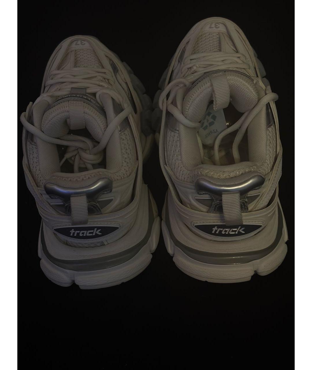 BALENCIAGA Белые кожаные кроссовки, фото 3