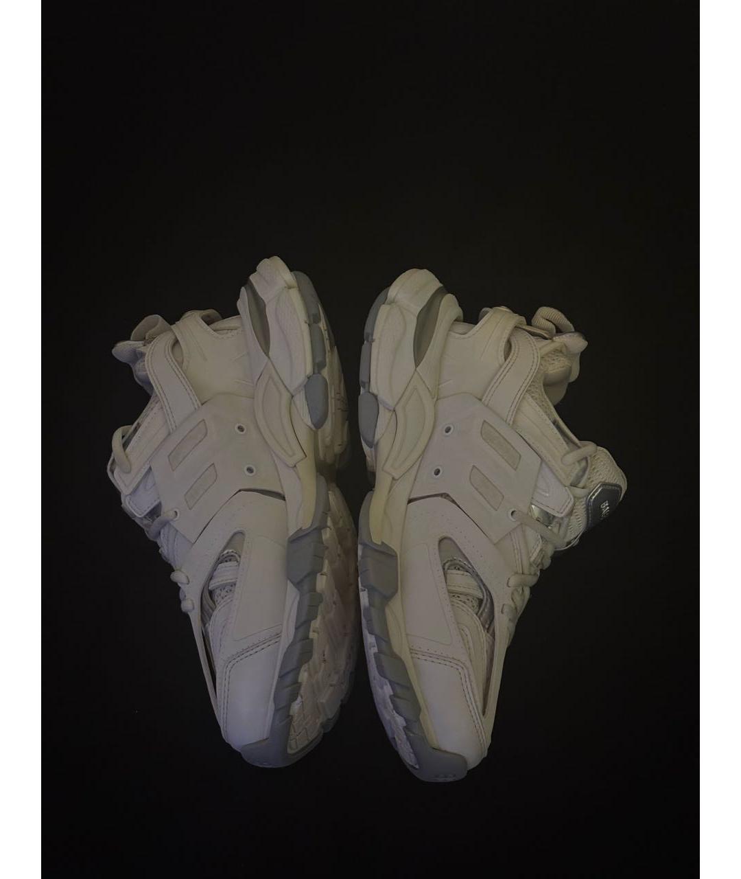 BALENCIAGA Белые кожаные кроссовки, фото 6