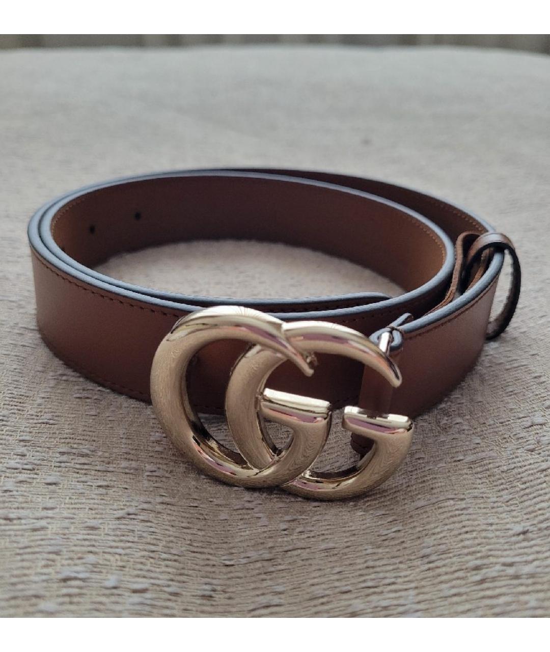 GUCCI Коричневый кожаный ремень, фото 7