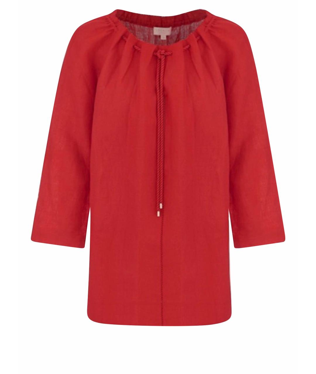 ESCADA Красная льняная рубашка, фото 1