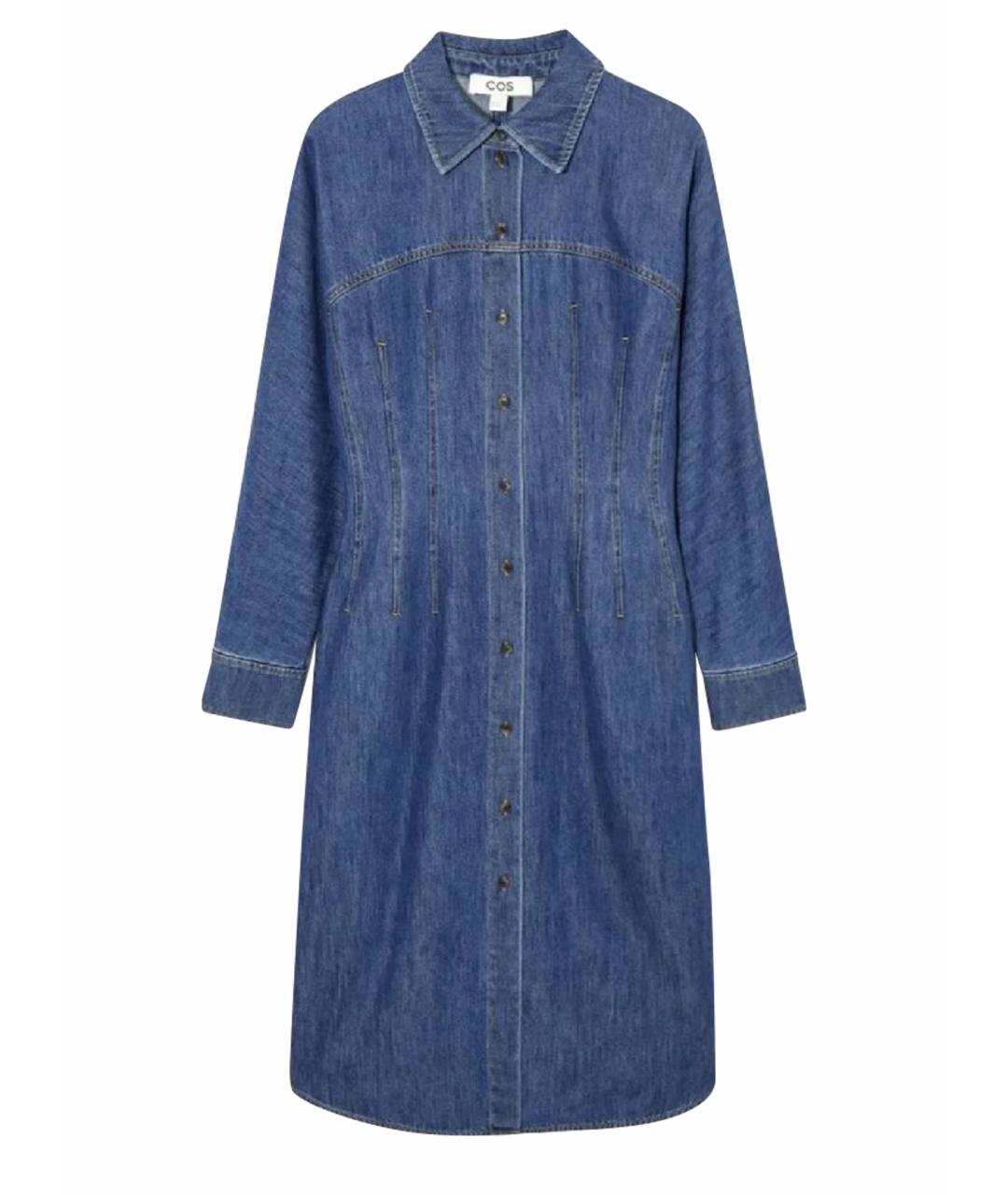 COS Синее хлопковое повседневное платье, фото 1