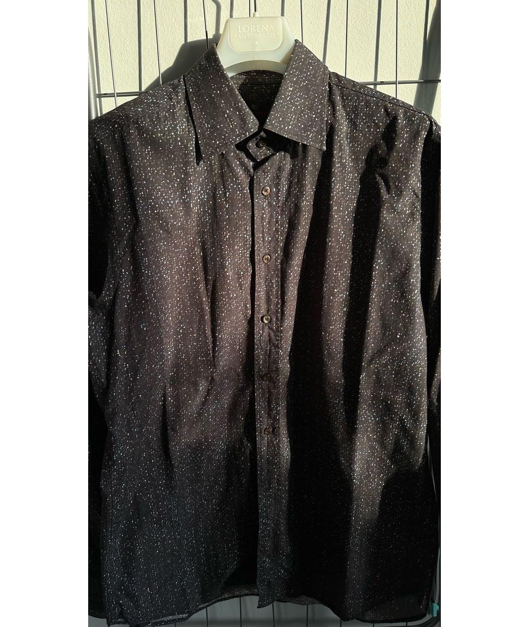 ETRO Коричневая хлопковая кэжуал рубашка, фото 3