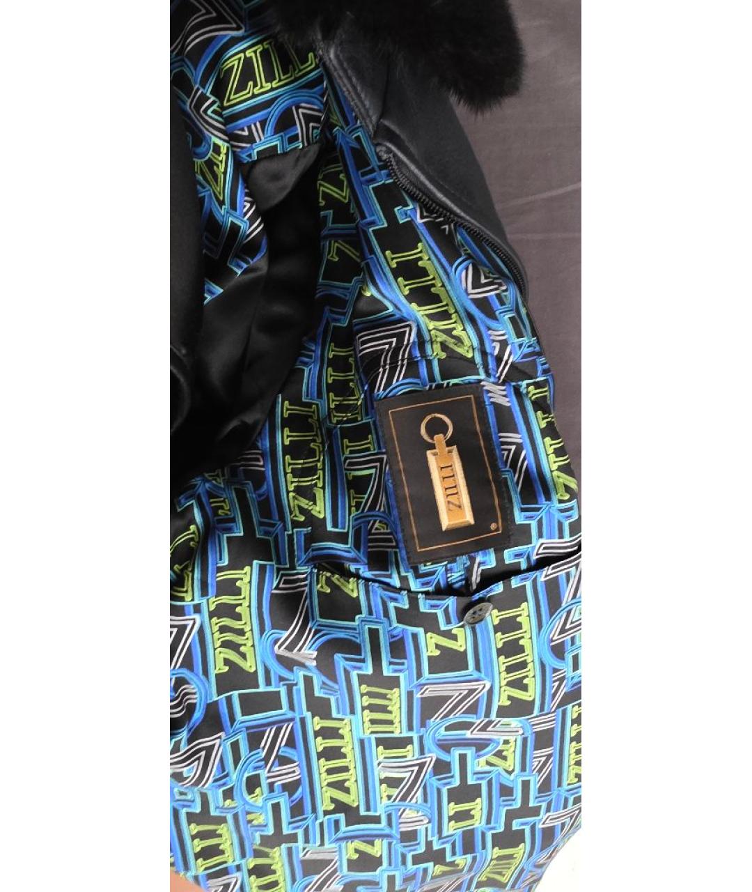 ZILLI Темно-синяя кожаная куртка, фото 3