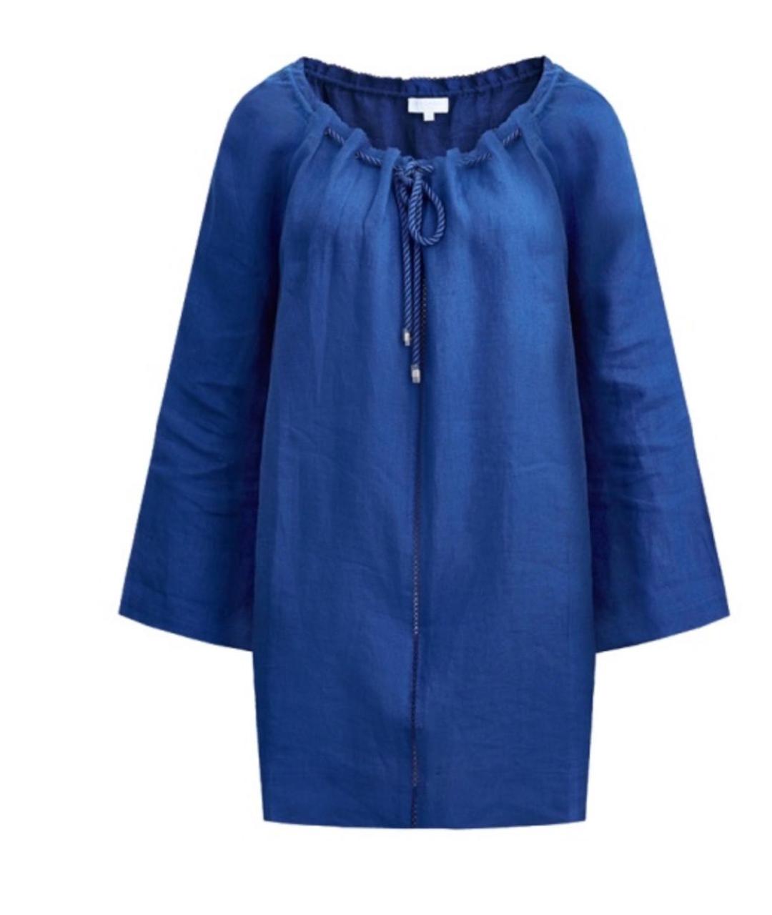 ESCADA Синяя льняная рубашка, фото 6