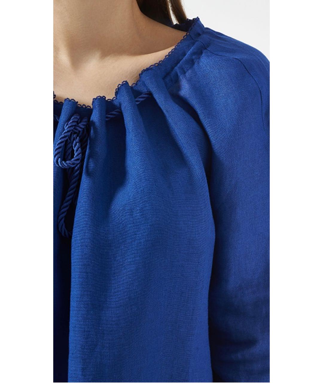 ESCADA Синяя льняная рубашка, фото 5