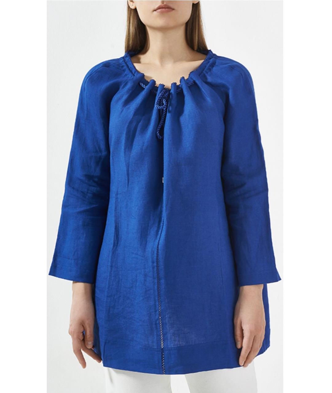 ESCADA Синяя льняная рубашка, фото 2