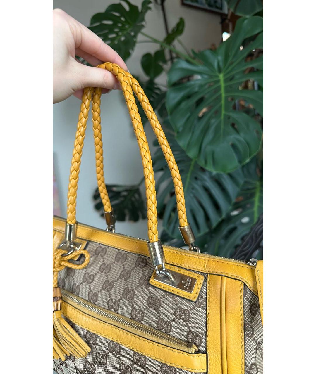 GUCCI Мульти тканевая сумка с короткими ручками, фото 3