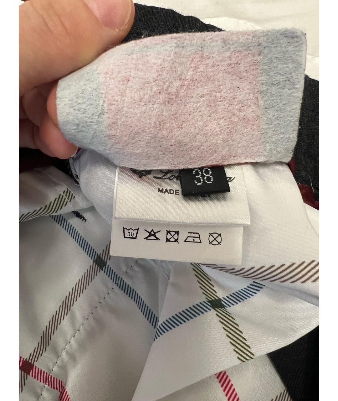 LORO PIANA Серые хлопковые повседневные брюки, фото 8